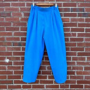 Vintage Pant-her Silk Pants. Blue. Excellent vintage condition. Size 13/14.